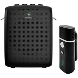 WinBridge Portable Voice Amplifier with Bluetooth Lavalier Microphone,Teacher Mic with Speaker,Wireless Lapel Amplifier for Teachers, Clip On Microphone System Bluetooth Speaker,Mini Megaphone WB006