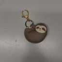 Itzy Ritzy Puffy Diaper Bag Charm  Vegan Leather Keychain Accessory with Hinged Clasp  Stylish Charm for Purses, Totes & Backpacks (Sloth)