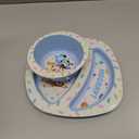 The First Years Bluey 4-Piece Place Setting - BPA Free Dishwasher Safe Toddler Dinnerware Set with Divided Plate, Bowl, Fork, Spoon - Multicolor