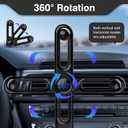 2 Pcs 17 mm/0.67" Ball Mount Extension Arm, Adjustable 2.04 Inch, 360 Degree Rotatable, Compatible with Car Phone Holder and Vent Extender, Durable Black for Secure Device Mounting