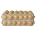 Creative Co-Op Handmade Marbled Resin Bobbin Box, Cream