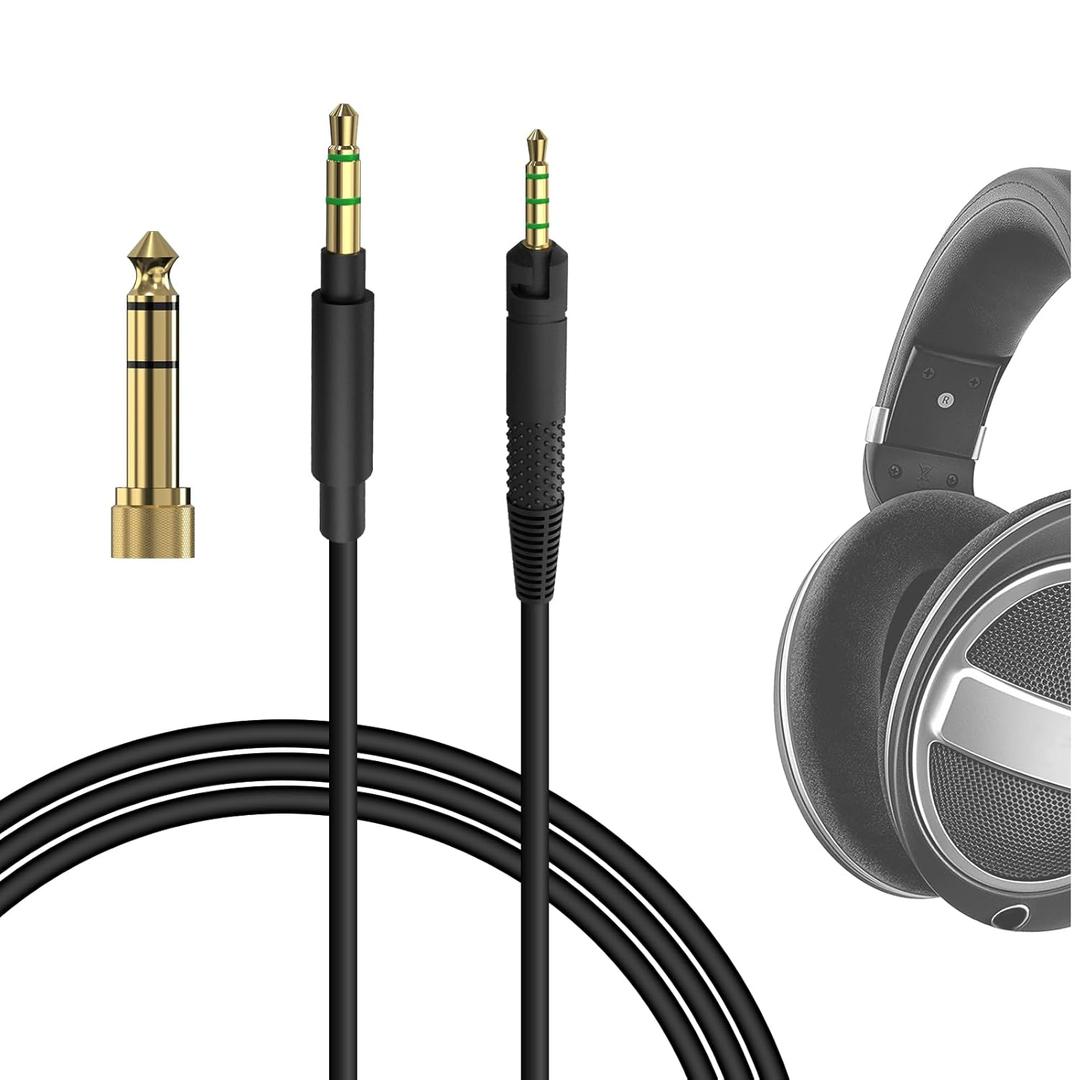GEEKRIA Audio Cable Compatible with Sennheiser HD 620S/599/599SE/ 598/598SE/560S/ 400PRO/579/569/ 550/505 Headphones, 3.5mm to 2.5mm Replacement Stereo Cord (5.6ft/1.7m)