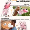 360° Magnetic Stand Case for Galaxy Z Flip 7 【Fit for MagSafe & Pixelsnap】 Cover with Ring Holder 【Shockproof Protective】 Cell Phone Samsung Galaxy Z Flip 7 Case - Pink