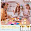 SATINIOR 36 Pieces 8 oz Plastic Jars with Lids Wide Mouth Airtight Reusable Container Acrylic Cosmetic Small Jars for Lotions Ointments Travel Toiletries Creams Make up Storage(Gold)