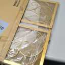 Fire Beauty Fireplace Screen 3 Panel Wrought Iron Metal 48"(L) x30(H) Spark Guard Cover(Golden Dusting)