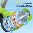 5 Speed Leaf Blower Cordless with Battery and Charger & Extended Nozzle, Lightweight Handheld Powerful Electric Leaf Blower, Leaf Blowers for Lawn Care, Patio, Dust, Blowing Leaves(Green)