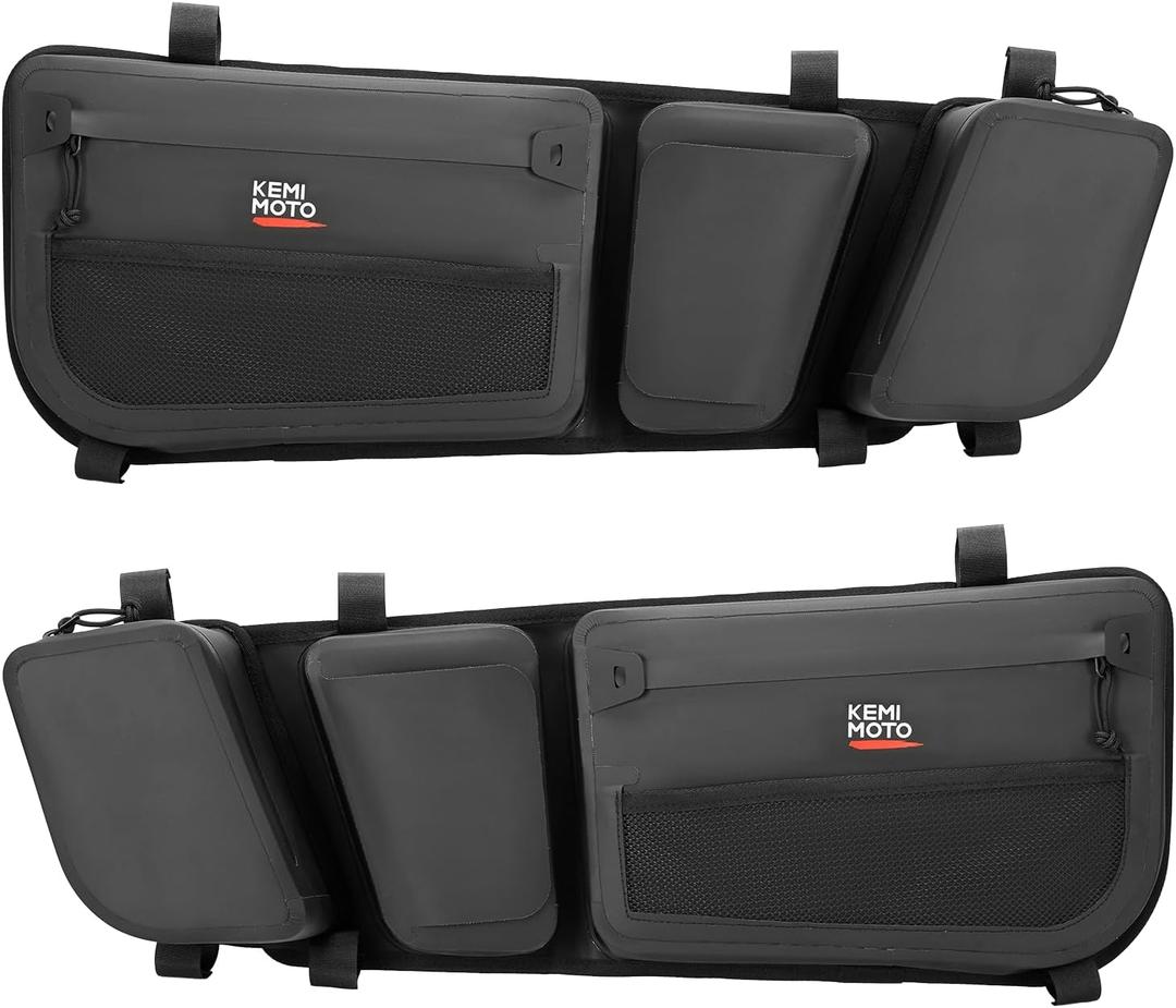KEMIMOTO X3 Door Bags, Updated TPU IPX6 Water Repellent Zipper Storage Bags Compatible With Can-Am Maverick X3 and MAX models 2017-2025, Pack of 2