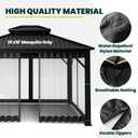 OLILAWN Gazebo Universal Replacement Mosquito Netting, 10' x 10' Outdoor Canopy Net Screen 4-Panel Sidewall Curtain, with Zippers, Easy to Install, Fit for Most Gazebo 10x10 Canopy, Black