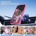 Magnetic for iPhone 16 Pro Max Case, [Compatible with Magsafe] [Translucent Matte] Slim Shockproof Women Men Girls Protective Phone Case for iPhone 16 Pro Max 6.9 inch, Hot Pink