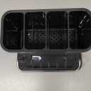 Utensil Holder,Stainless Steel Caddy Counter,Spoon holder,4 Compartments Silverware Caddy,Capacity Flatware Spoon Fork Tool Cutlery Holder (Expand silvery)