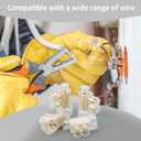 50 Brass Wire Connector Nuts, Double Screw Fixing Wire end Connector Cap, Fixing Connector, nut 14-3 AWG 36mm for Wire Connection