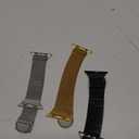 BELONGME 3 Pack Mesh Loop Compatible with Apple Watch Bands for Women Men 40mm 41mm 38mm 42mm 44mm 45mm 49mm 46mm Series 11 10 9 8 7 6 5 4 Ultra3 SE3 2, Stainless Steel Metal Magnetic Strap for iWatch (Gold+Black+Silver)