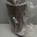 Bekith 2 Pack Small Wicker Waste Paper Basket Woven Basket Trash Can Wastebasket, Decorative Round Garbage Container Bin for Bedroom, Bathroom, Home Offices, Laundry, Brown