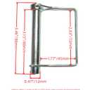 Heavy Duty Square Safety Coupling Pin, High Strength Spring Steel Axle Lock Pin Alignment Pin 15/32" x 3-3/20" (12x80) (2 Pcs)