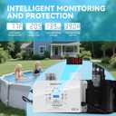 Salt Chlorine Generator & Pool Pump, Westaho Salt Water Pool Chlorinator System with Integrated Design, USA Made Titanium Cell, Designed for Above Ground Pools Up to 15,000 Gallons