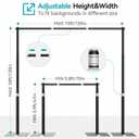 10x10ft Pipe and Drape Stand Kit, Adjustable Heavy Duty Backdrop Stand with Metal Steel Flat Base, Large Extendable Sturdy Photo Background Stand Frame for Wedding Parties Banner Photography