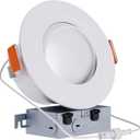 HALO RA 6-Inch Canless LED Recessed Downlight with Adjustable Gimbal, Selectable Lumens and Color Temperatures, Dim-to-Warm - RA6LS9FSD2W1EWHDM (White)