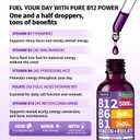 NUSAVA B12 Liquid Drops 5000mcg, Grape Flavor, Pack of 2 | Energy, Brain and Heart Support, Methylcobalamin B12 with B6 and B Complex, Vegan, Sublingual Drops for Women and Men Exp: 06/2028