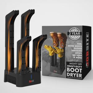 JobSite Boot Dryer - Mighty Dry with Heat Blower Fan - Fast Glove & Shoe Dryer - Helps Reduce Odor