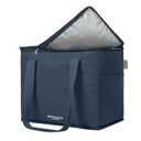 Nook Theory Reusable Insulated Grocery Bag - Leak Proof, X Large Insulated Cooler Bag - Insulated Shopping Bags for Groceries - Travel Cooler Bag for Frozen and Hot Food with Zippered Top (Deep Blue)
