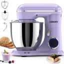 3-IN-1 Electric Stand Mixer, 6.5QT Bowl 660W 10-Speed Kitchen Mixer, Household Food Mixers include Dough Hook, Beater and Whisk, Bread Cake Mixer for Baking and Most Home Cooks, Purple