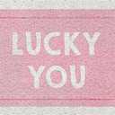 SNNDER Trendy Retro Pink Door Mat, Funky Retro Lucky You Tickets Doormat for Front Door Porch Indoor Outdoor Outside Entrance, Pink Welcome Mats Doormat Outside, 17x30 Inch