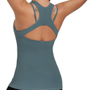 RUNNING GIRL Workout Tank Tops with Built in Bras for Women,Compression Shirt Strappy Back Athletic Yoga Tops M