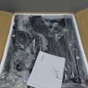 Furologee Kitchen Bakers Rack with Power Outlet, Coffee Bar Station with Storage 4 Tiers, Microwave Oven Stand with 6 S Hooks, Kitchen Storage Shelves Rack for Spices, Pots, Black Oak (22inch)