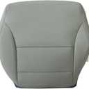 FZJDSD Gray Driver Side Bottom Microfiber Leather Replacement Seat Cover Compatible with Honda Civic 2012 2013 2014 2015