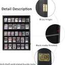 KCRasan 35 Graded Sports Card Display Frame -Baseball Card Display Case Lockable - Trading Card Collector Wall Display Holder for Basketball Football Hockey Cards, UV Protection Acrylic(Black)