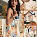 Aesthetic Heavy Canvas Tote Bag with Pocket for Women, Cloth Gusseted Totes Bag with Pattern for Shopping (Bible Art)