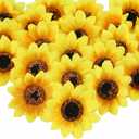 SallyFashion 25pcs Fake Sunflowers Heads - 2.8 Artificial Spring Flowers for DIY Crafts, Wedding, Home Decor & Birthday Party