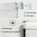 Changshade No Drill No Tools Light Filtering Cellular Shades,Cordless Blinds for Indoor Windows,Window Shades Honeycomb Blinds for Bedroom,Office,Home,17" w x 36" h,White