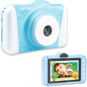 AGFA Photo Realikids Cam 2 - Kids Camera, Selfie Mode, Photo & Video, 3.5 inch LCD Screen, Photo Filters, Lithium Battery (Blue)