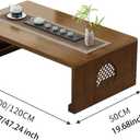 Folding Coffee Table Foldable Japanese Floor Table Low Table for Living Room,Dining Room,Tea,Tatami,Home Decoration (39.37 * 19.68 * 12.2 INCH)