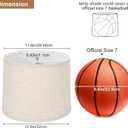 Lampshades Set of 2, Drum Lampshades 11.6" Top x 12.6" Bottom x 9.8" High, Seaside village Medium Lampshades (Spider Fitter), Beige Lampshades Natural Linen Hand Crafted, Easy Assembly Required