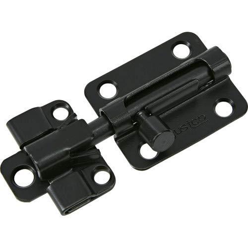 Adjustlock 4" Barrel Bolt, 2-Part Black Steel w Mounting Screws (854479)