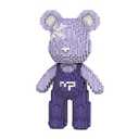 HOOLEDAY Small Purple Bear Micro Building Blocks Set (2850 PCS), Bear Bricks Set Personalized Decoration, Creative Home & Office Decor Model (Purple)