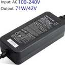 Original Segway Ninebot 42V 1.7A 71W Battery Charger Compatible with Ninebot ES1 ES2 ES3 ES4 MAX ES4 Plus M365 G30LP E22 E25 T15 F20 F20 F20A F20D F25 F25E F30 F30D F30E F30S F40 F40D F40E D18 D28 D38