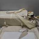 ANGELBLISS Baby Bassinet Bedside Crib, Pack and Play with Mattress, Diaper Changer, One-Push Setup Playards from Infants to Toddlers (Beige)