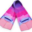 Kids Swim Fins,Short Youth Fins Swimming Flippers,Swim Training Fins for Lap Swimming,for Children Girls Boys Beginners (XS [US Kids 13.5-1.5])