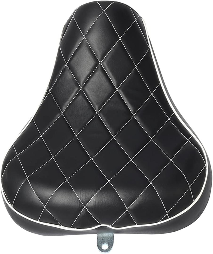 Motorcycle Driver Rider Solo Seat Cushion For Harley Sportster XL883C 883 1200 Custom 72 48 1983-2003, Black Diamond