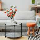 Woration 4PCS Artificial Orange Branches Simulation Tangerine Plastic Tree Plant Stem with Fruit Fake Greenery Home DIY Decor Props 19.3inch