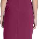 Donna Morgan Women's Women's Dresses Sleeveless Boatneck Side Gathering and Tie Dress (Purple)