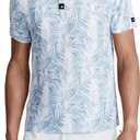SURF CUZ Golf Shirt Moisture Wicking for Men Dry Fit Polo Shirts Short Sleeve Print Performance 4-Way Stretch (XXL)