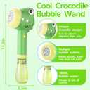 Bubble Machine Wand for Kids Toddlers Age 1 2 3 4 5 6 7 8 Years Old Birthday Party Easter Day Gifts with Music&Light Automatic Cute Baby Outdoor Outside Toy Game for Little Girl Boy Include Solution