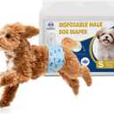 Male Dog Diapers with Wetness Indicator, Disposable Belly Band for Puppy Male Diapers, Doggie Wraps for Puppy Training, Incontinence (S, 52 Count)
