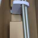 KAMANINA 1 Inch Double Curtain Rods for Windows 72 to 144 Inches (6-12 Feet), Silver Heavy Duty Double Curtain Rod, Telescoping Drapery Rod with Netted Texture Finials