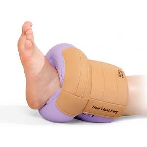 Heel Protector for Pressure Sores, Ankle Elevation Pillow for Heel Pain Relieve & Foot Support,Egg Crate Foam Heel Cushion Pillow for Elderly,Bedridden Patients-1PC (Purple)