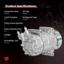 PHOBOOS A/C Compressor with Clutch Compatible with Mini Cooper 2007-2016, Countryman 2011-2016, Paceman 2013-2016, L4 1.6L, Fast Cooling, Low Noise, Easy Installation, Ref. CO-11286C, 98581